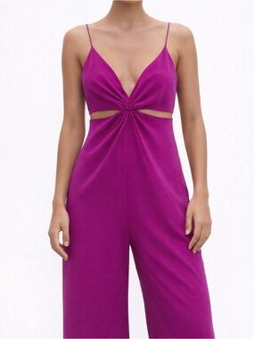 ZARA Cut Out Jumpsuit NWT Spring Summer Vacation Travel Birthday Date Elegant